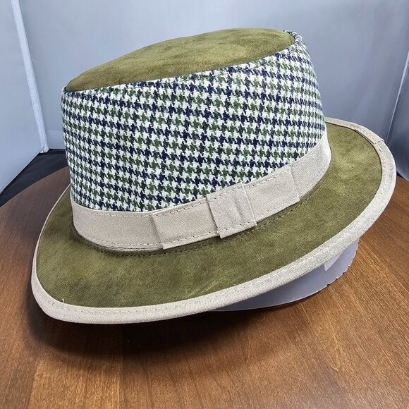 Eco Soho Suede / Fabric Fedora American Hat Makers | Sage | XX-LARGE RARE - Picture 3 of 10